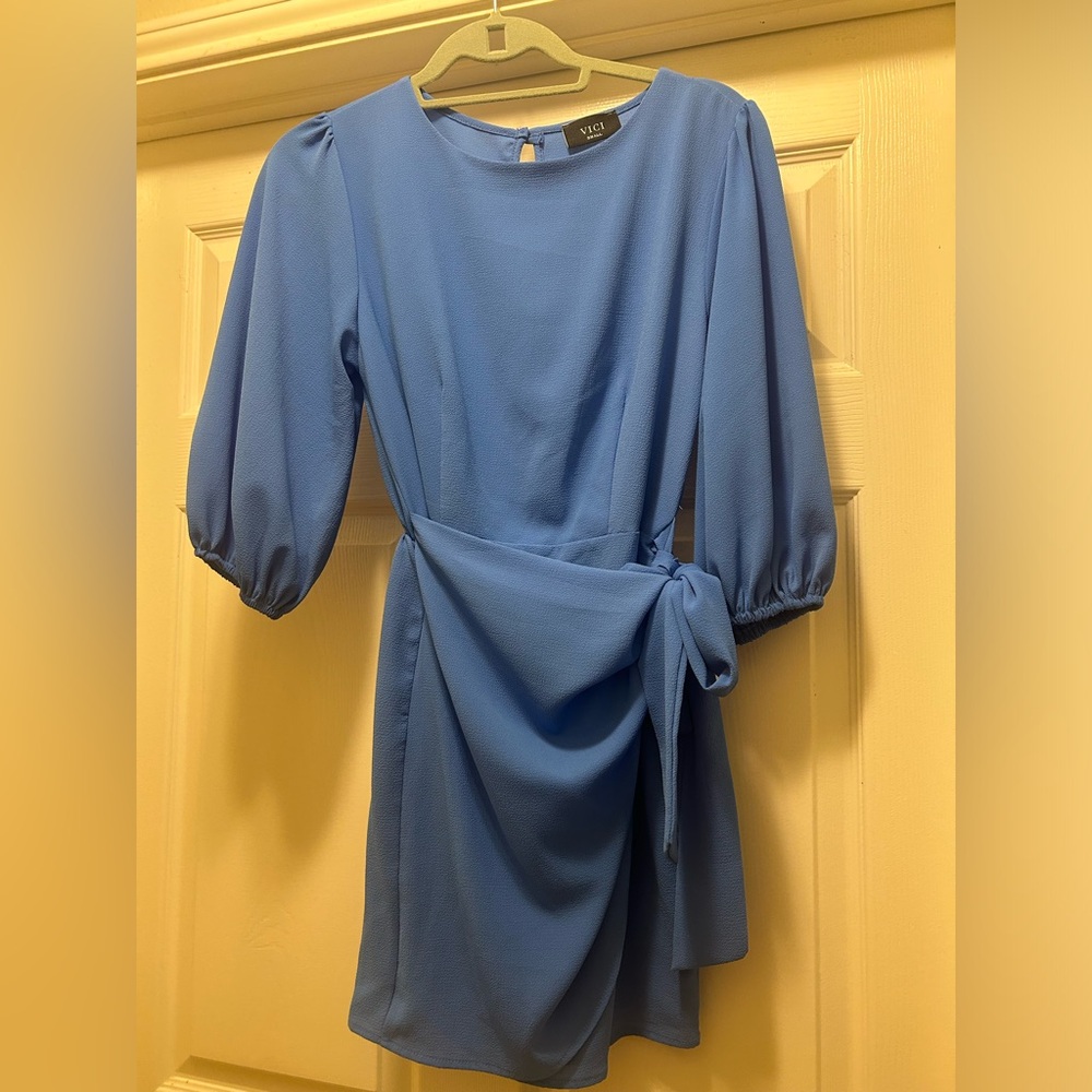 Vici Size Small Blue My Honey Tie Dress